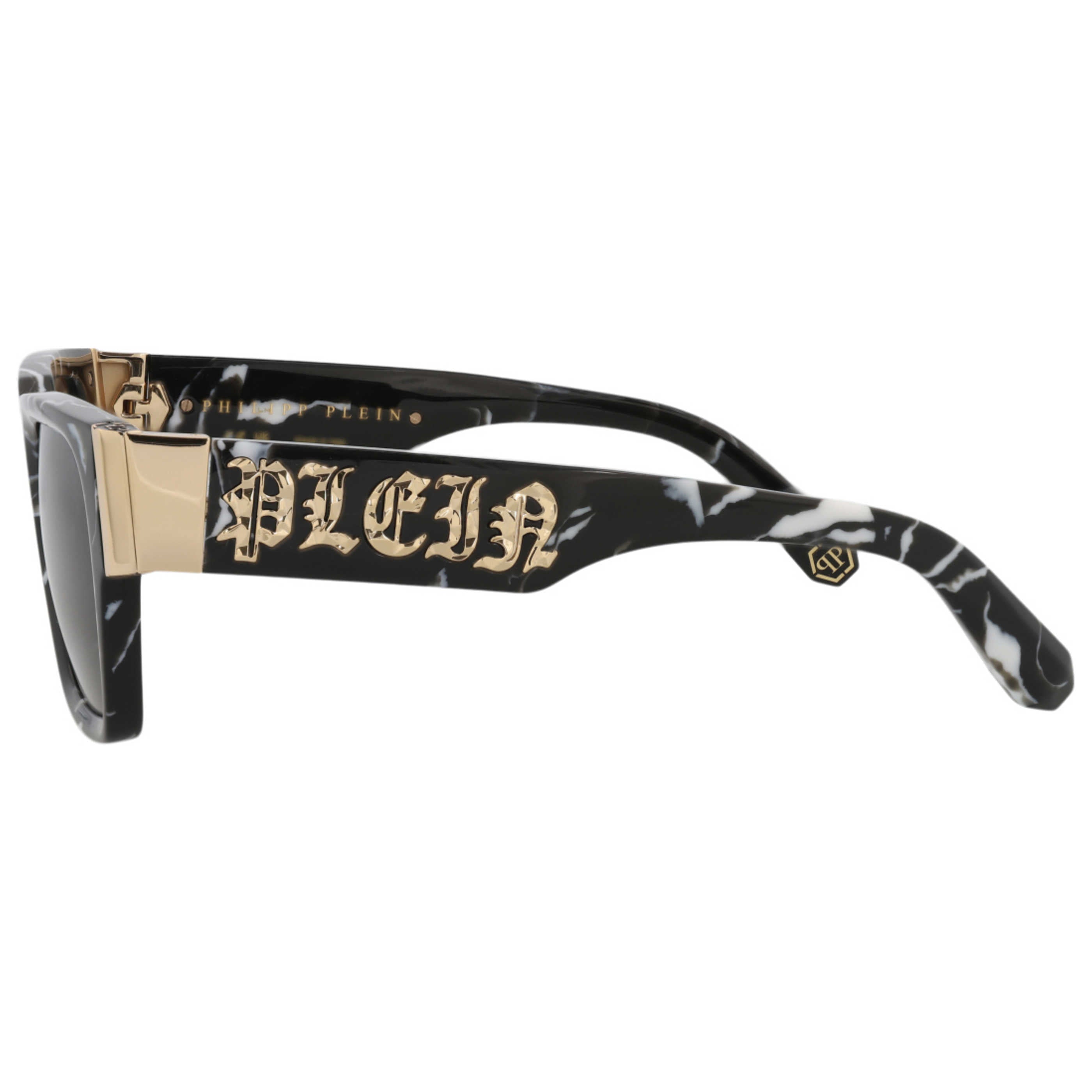 Philipp Plein SPP095M520Z21 Marbled Frame Sunglasses — Black, view 2