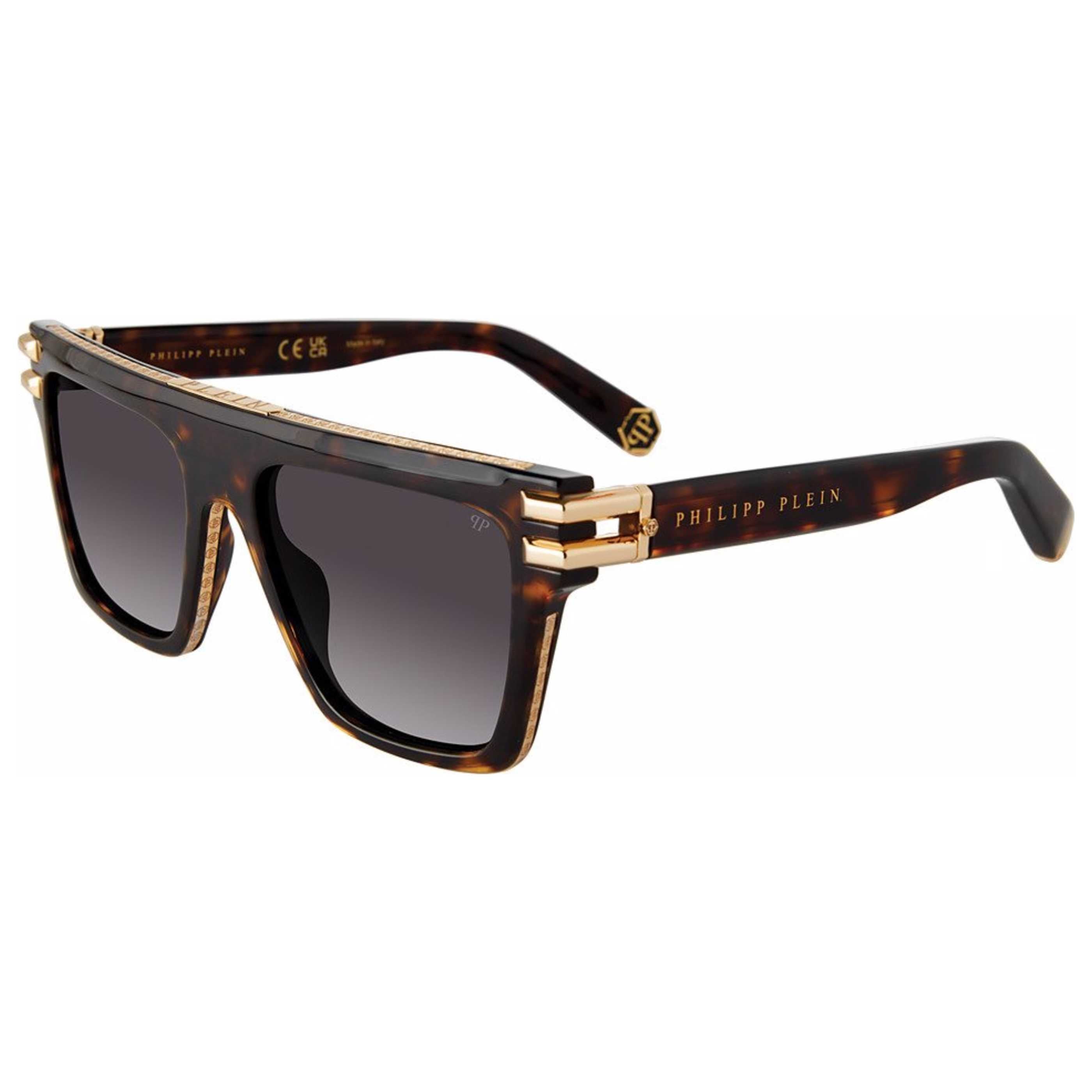 Philipp Plein SPP108M560722 Dark Havana Acetate Sunglasses — Brown by Philipp Plein
