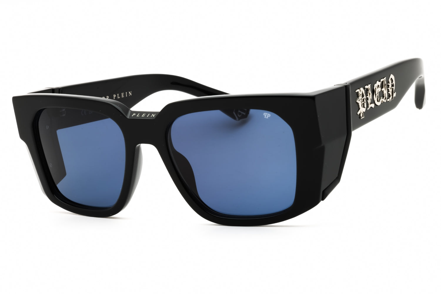 Philipp Plein SPP130M Rectangular Acetate Sunglasses — Black by Philipp Plein