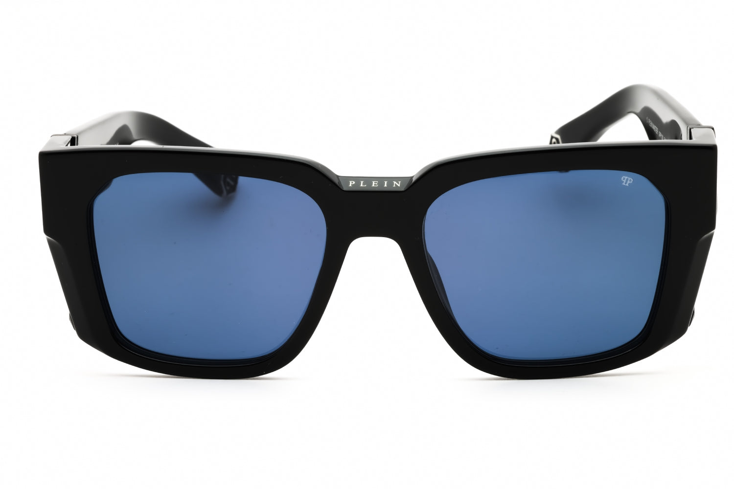 Philipp Plein SPP130M Rectangular Acetate Sunglasses — Black, view 2