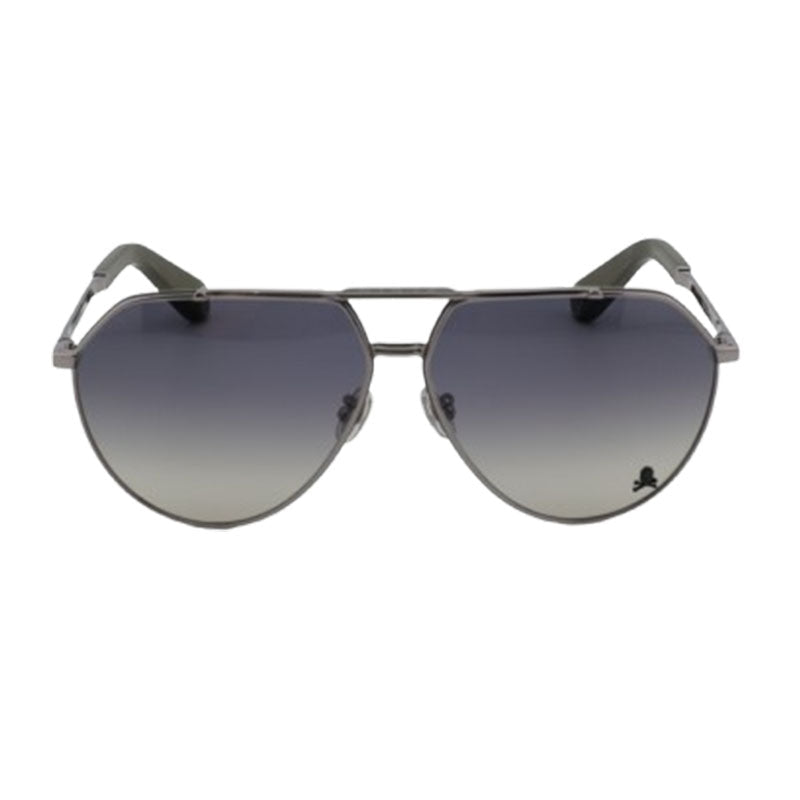 Philipp Plein Aviator Full Rim Sunglasses — Gray, view 2