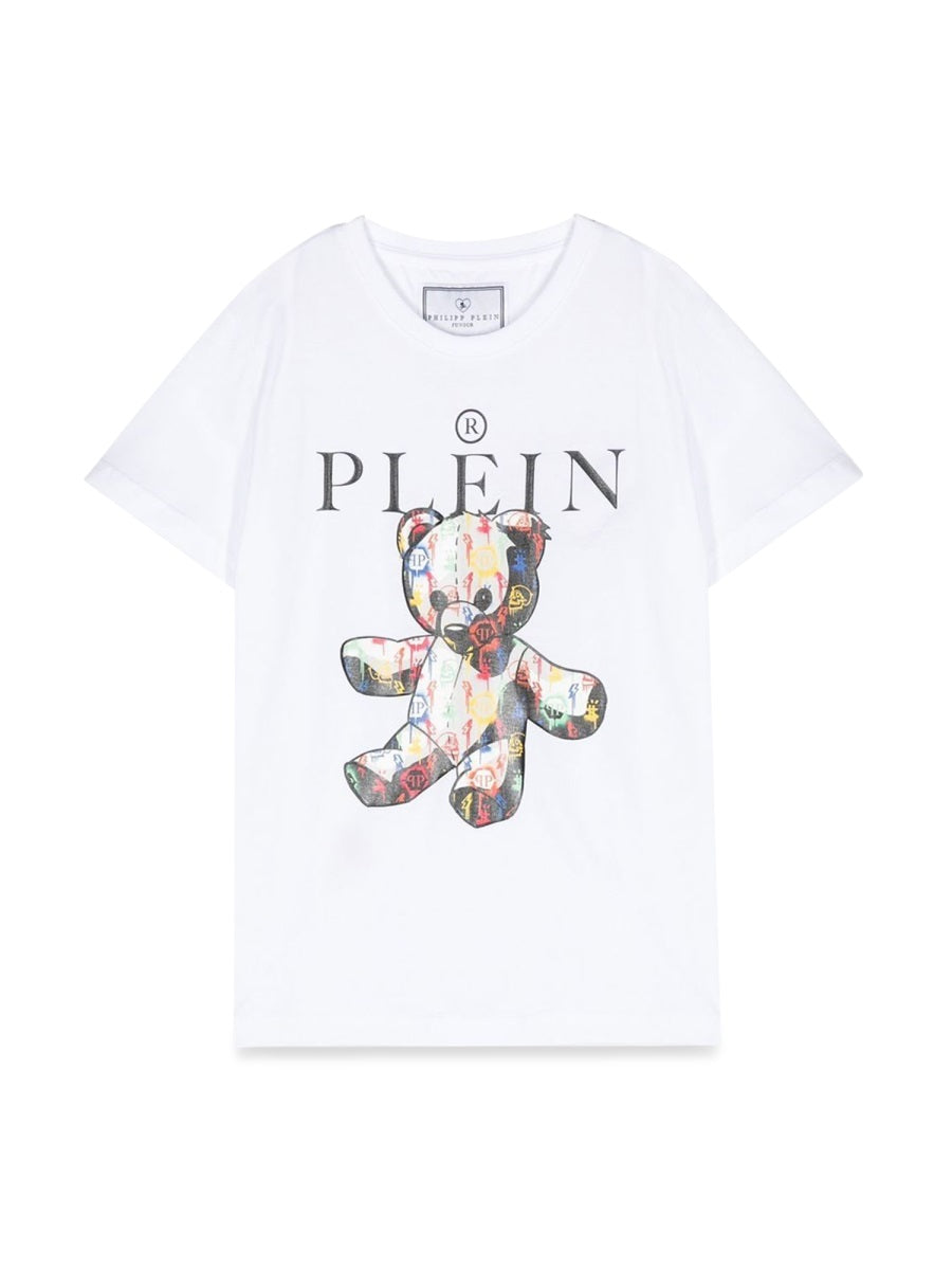 Philipp Plein Bear-Motif Cotton T-Shirt — White by Philipp Plein