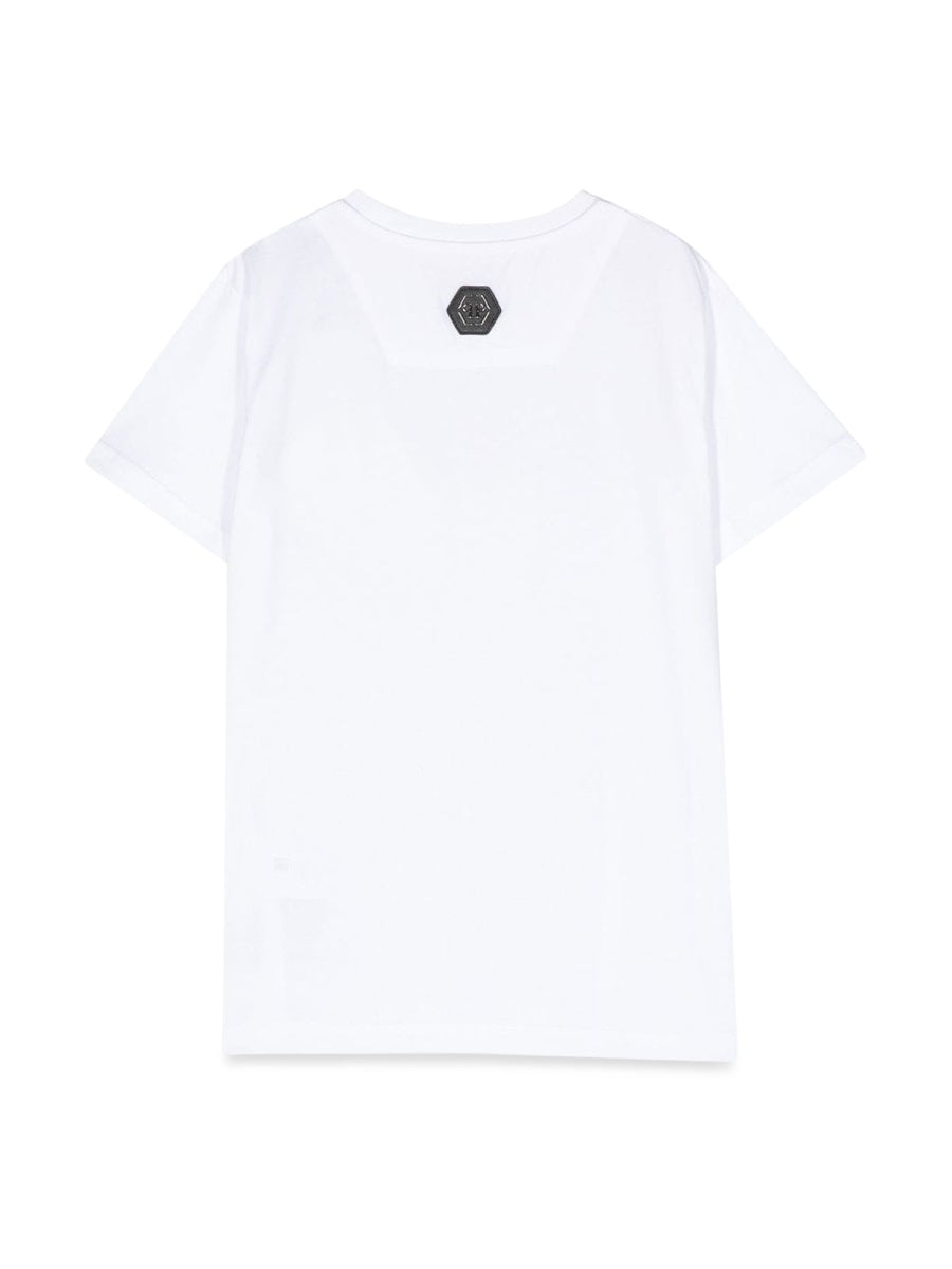 Philipp Plein Bear-Motif Cotton T-Shirt — White, view 2