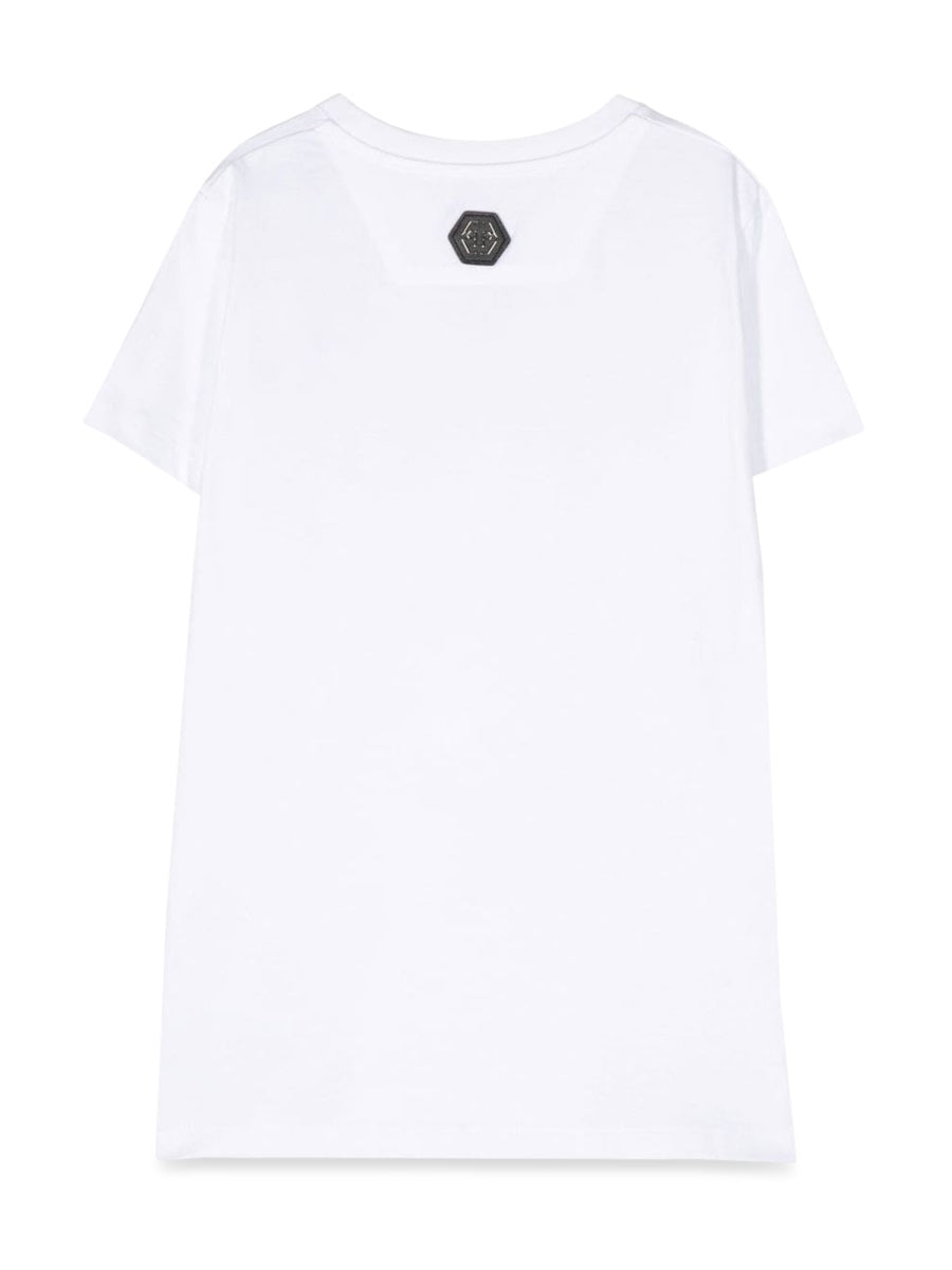 Philipp Plein Skull-Graphic Cotton T-shirt — White, view 3