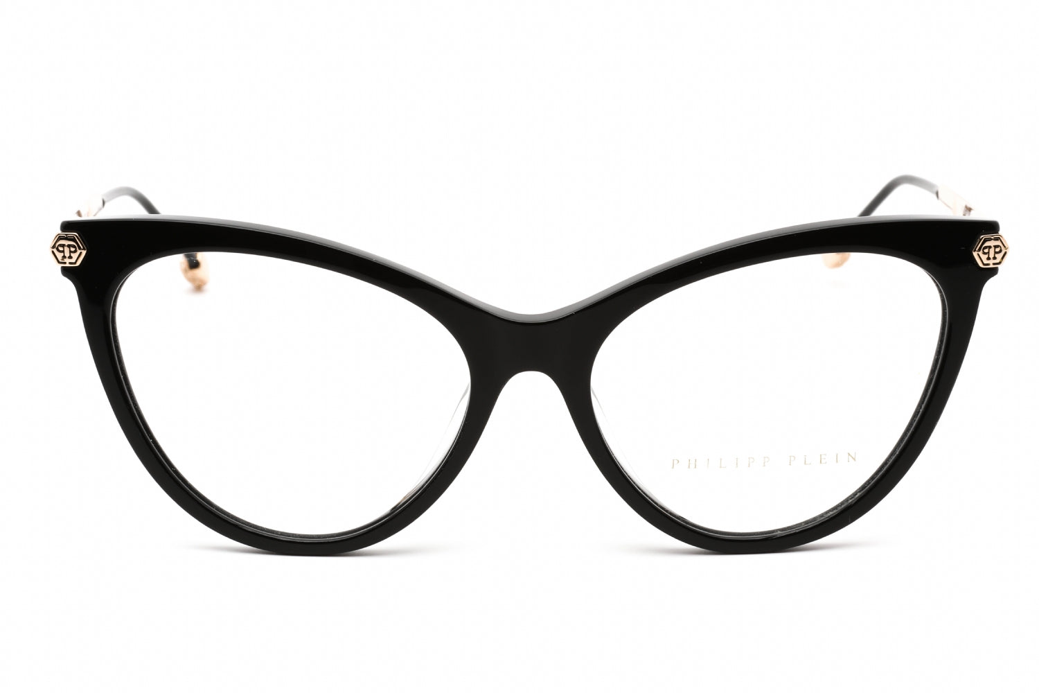 Philipp Plein VPP037S Cat Eye Acetate-Metal Eyeglasses — Black, view 2