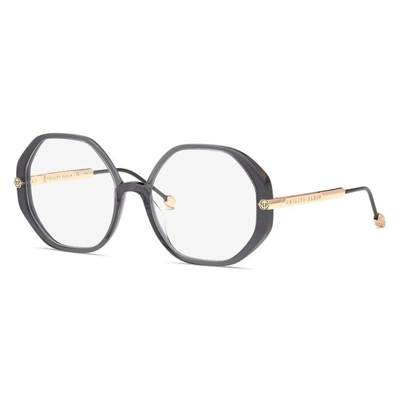 Philipp Plein VPP053S Round Plastic Frame Eyeglasses — Gray, view 2