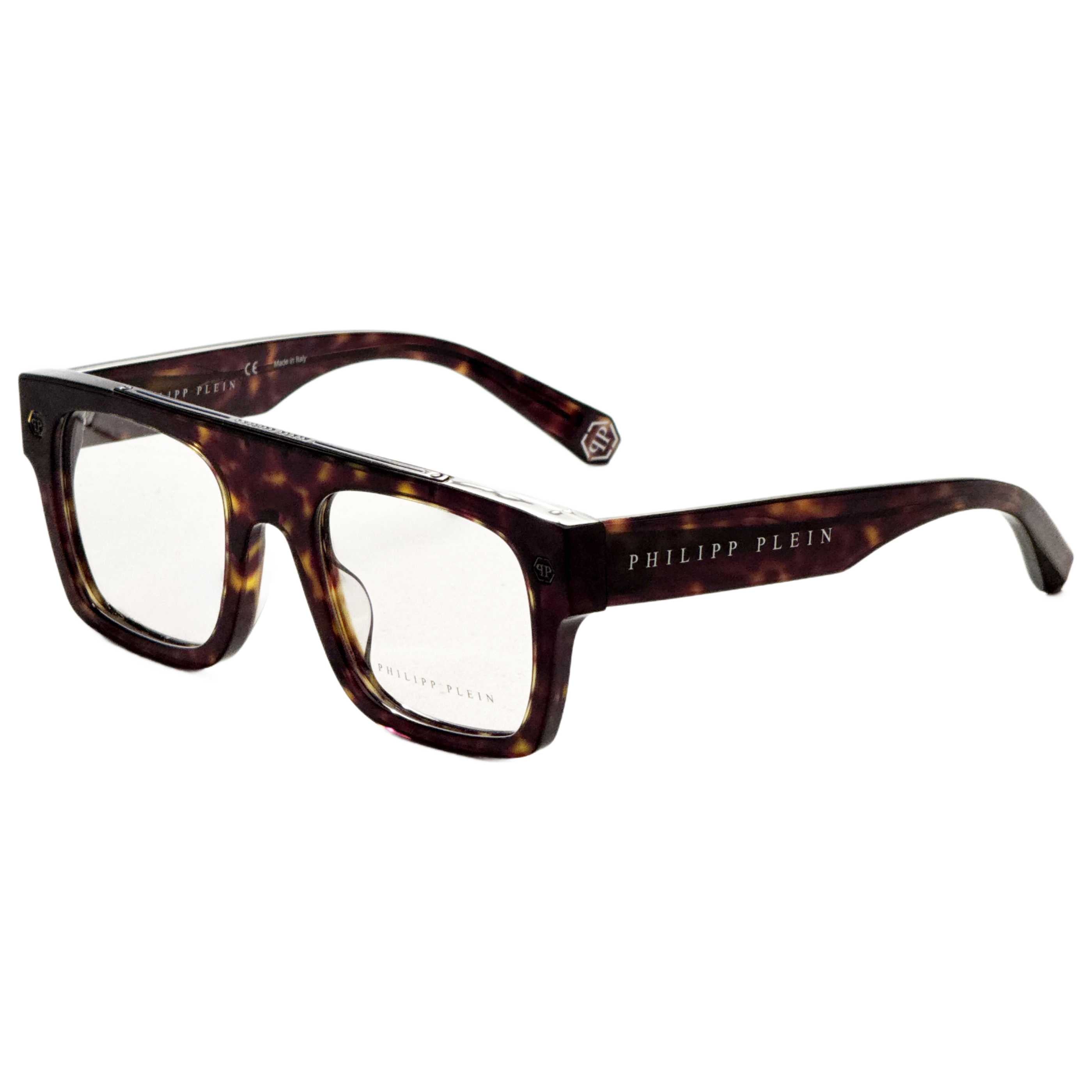 Philipp Plein VPP056W520722 Tortoiseshell Acetate Eyeglasses — Brown by Philipp Plein