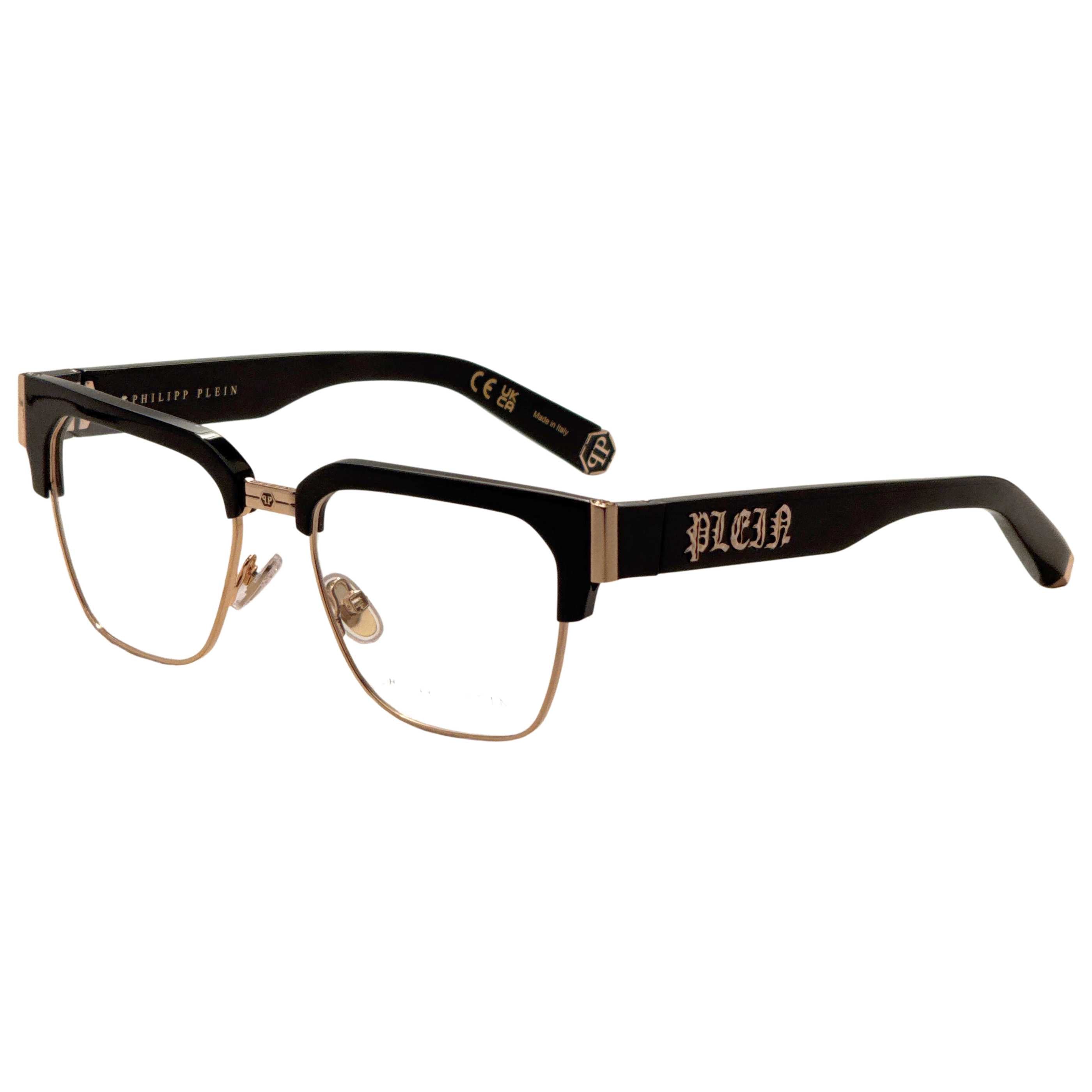 Philipp Plein VPP113M530300 Rose Gold Clubmaster Sunglasses — Black by Philipp Plein