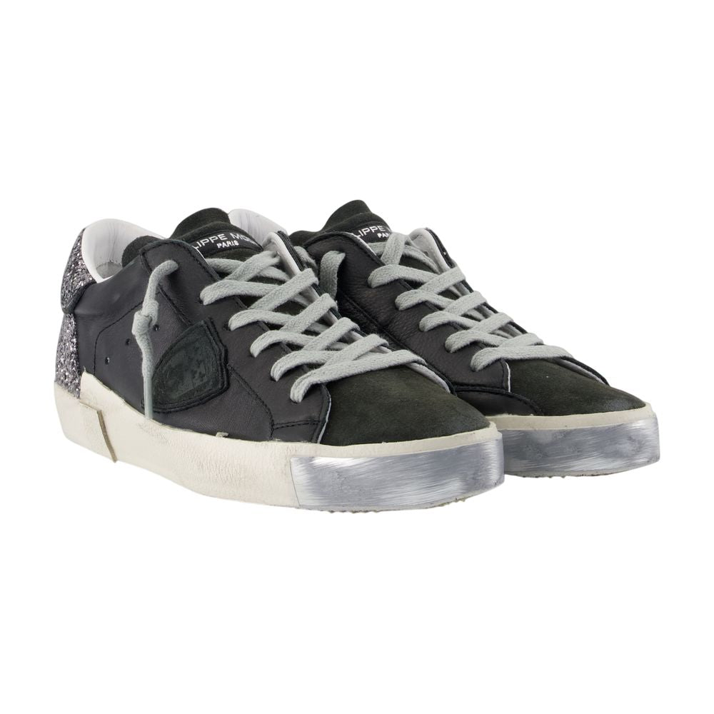 Philippe Model Prsx Low Sneaker — Black, view 2