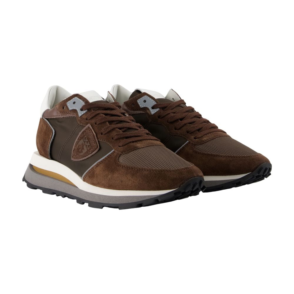 Philippe Model Tropez Haute Low Sneaker — Brown, view 2