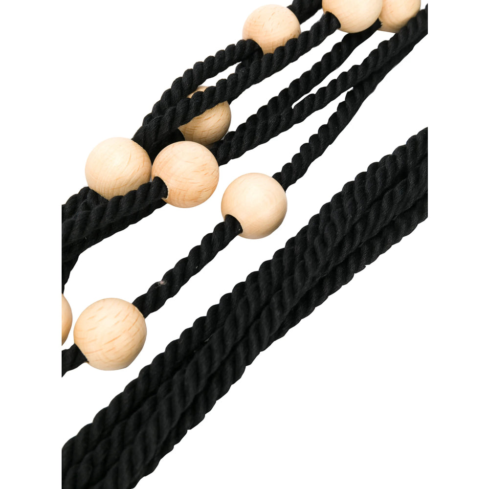 Philosophy Di Lorenzo Serafini Beaded Rope Cotton Belt — Black, view 2