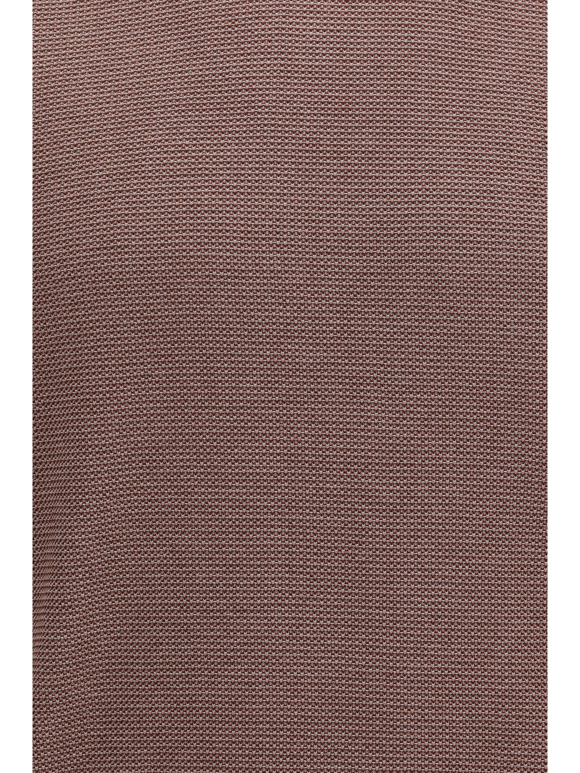 Piacenza Cashmere Textured Cotton Polo — Brown, view 3