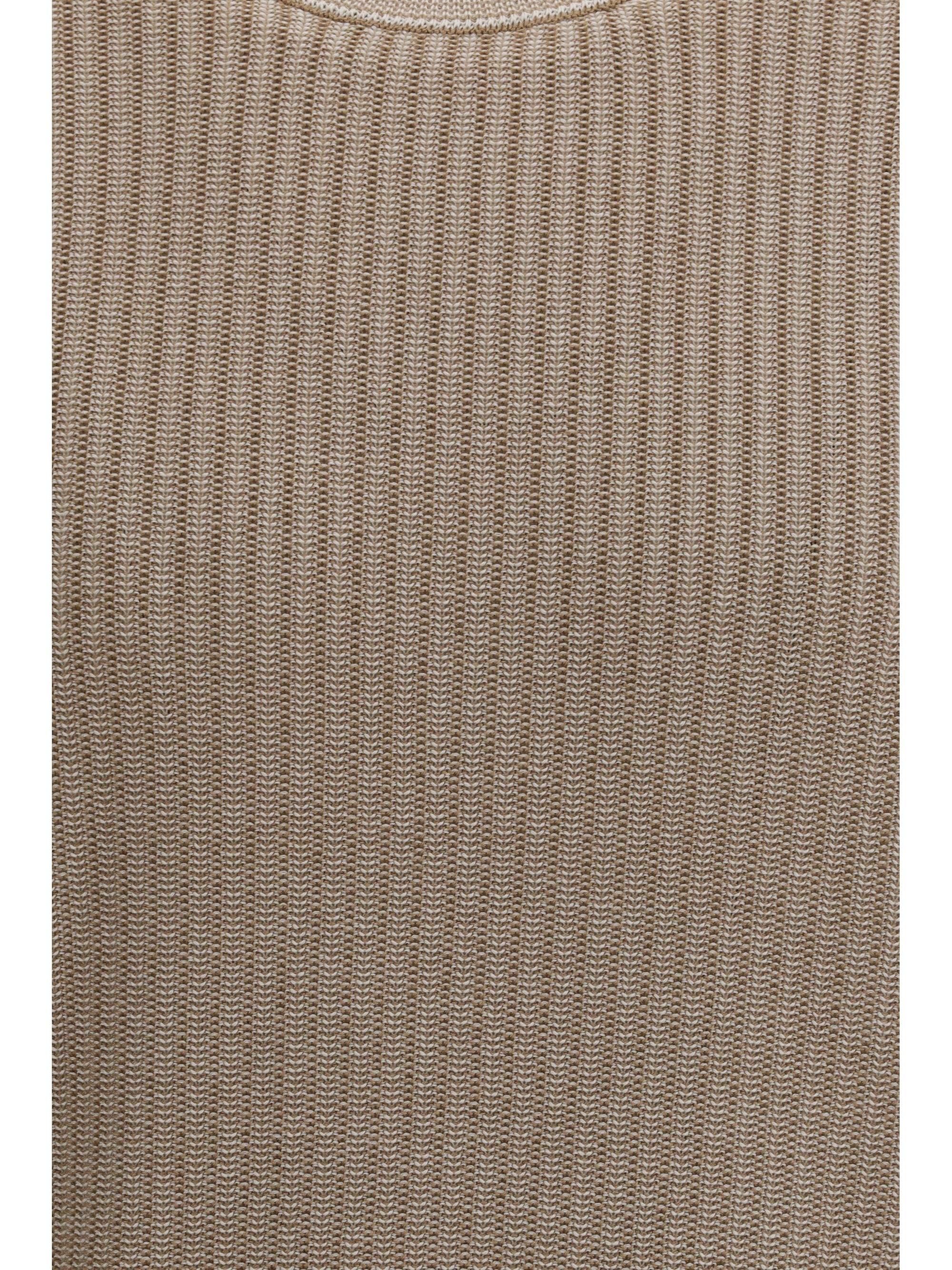 Piacenza Cashmere Cotton-Silk Blend Sweater — Beige, view 2