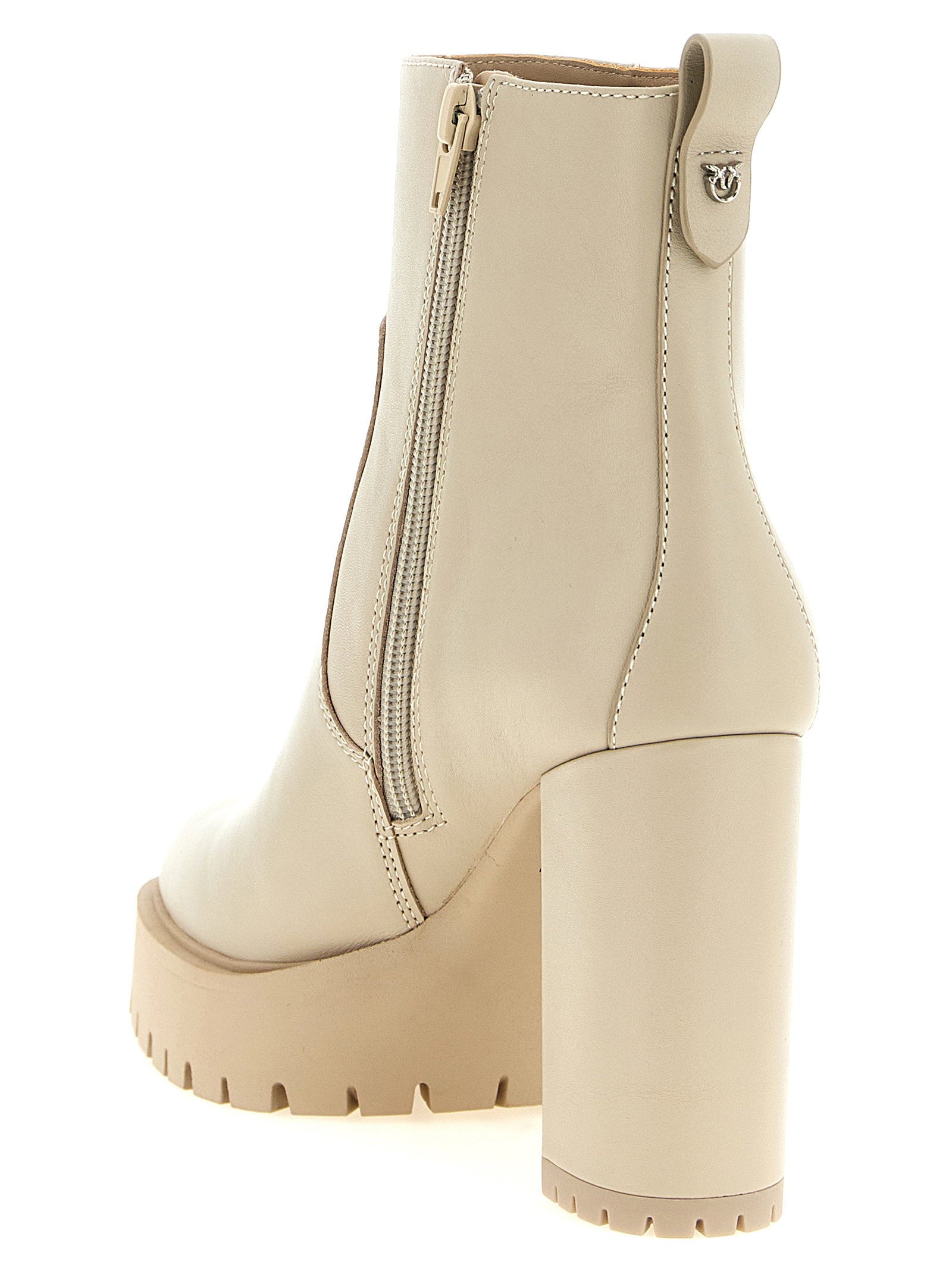 Pinko Ankle Boot — Ivory, view 3