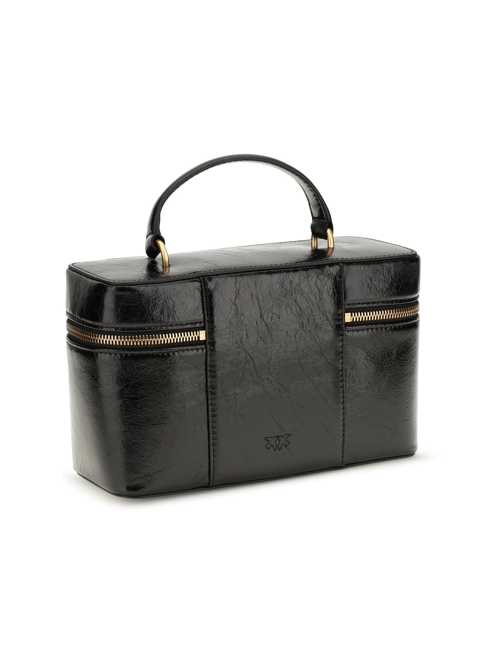Pinko Calf Leather Beauty Case — Black, view 3
