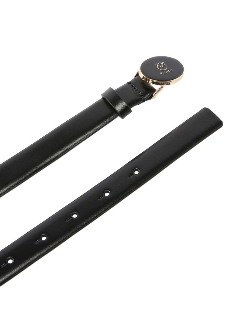 Pinko Calf Leather Belt — Black, view 3
