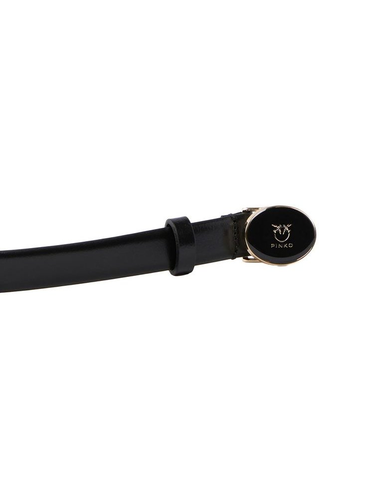 Pinko Calf Leather Belt — Black, view 5
