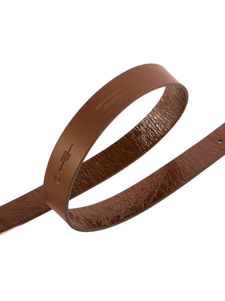 Pinko Ornate-Buckle Calf Leather Belt — Brown, view 4