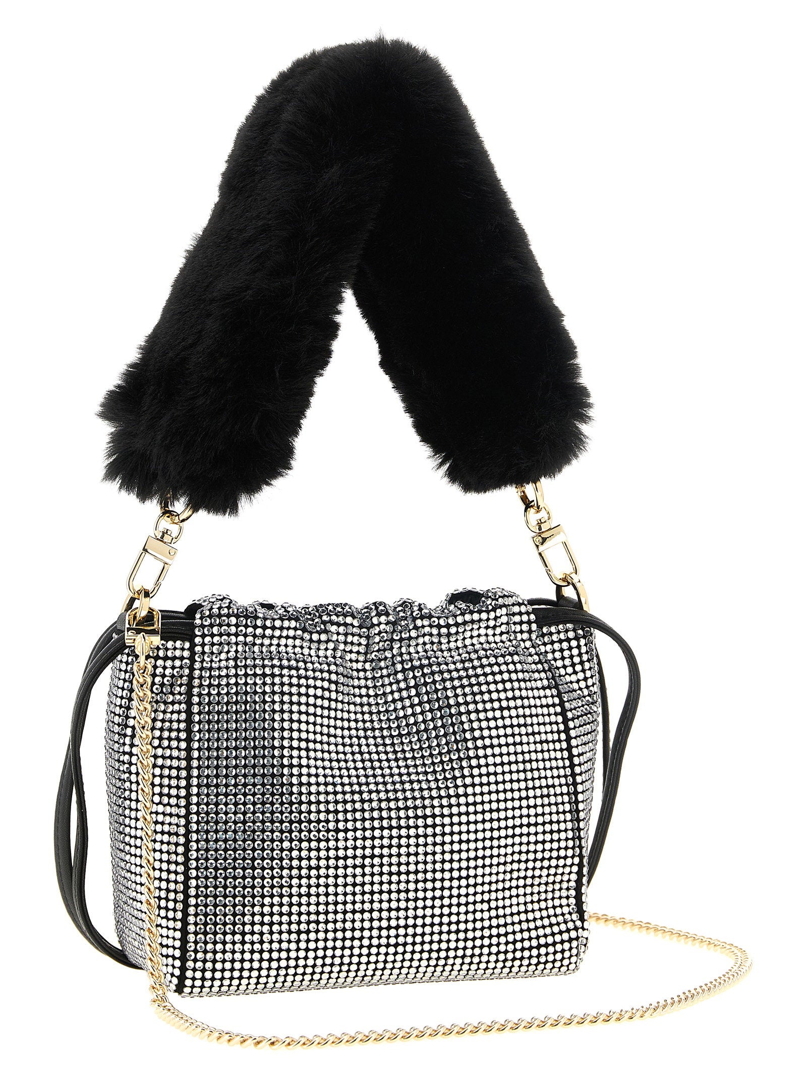 Pinko Fabric Bucket Bag — Black, view 2