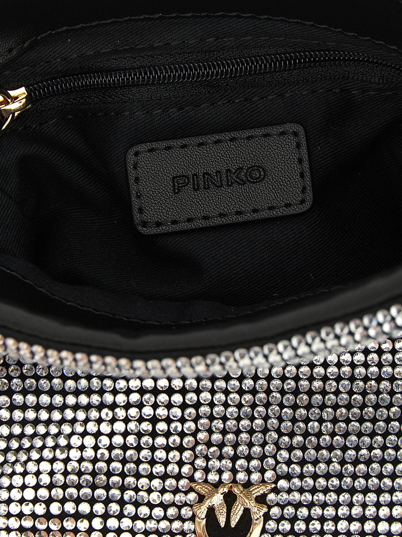 Pinko Fabric Bucket Bag — Black, view 4