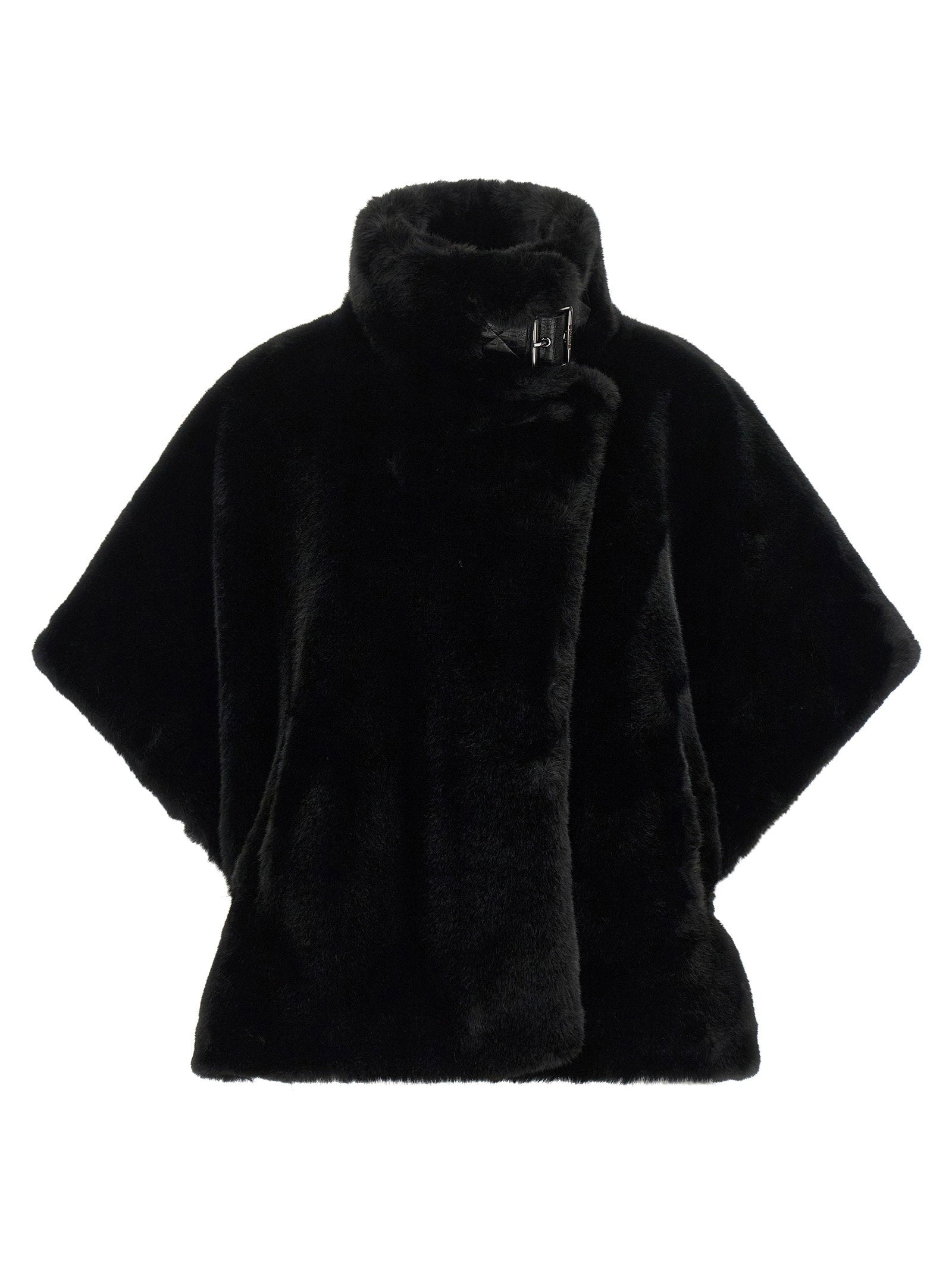 Pinko Fur Cape — Black