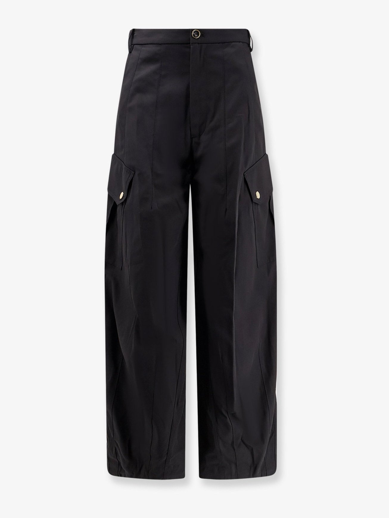 Pinko Cotton Cargo Pants — Black by Pinko