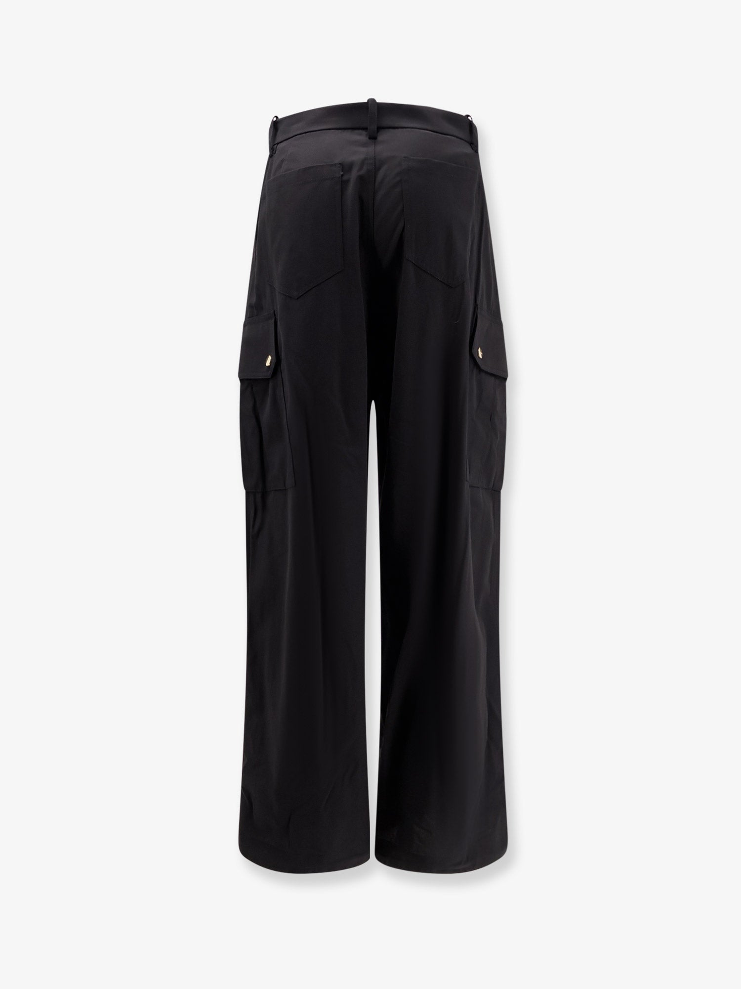 Pinko Cotton Cargo Pants — Black, view 2