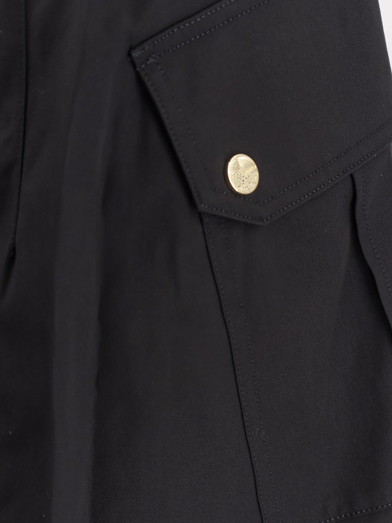Pinko Cotton Cargo Pants — Black, view 3
