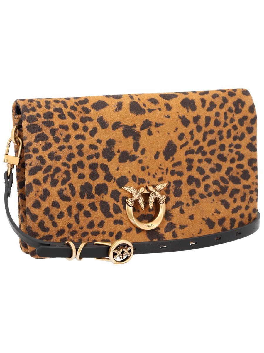 Pinko Animal-Print Polyamide Clutch — Multicolor, view 2