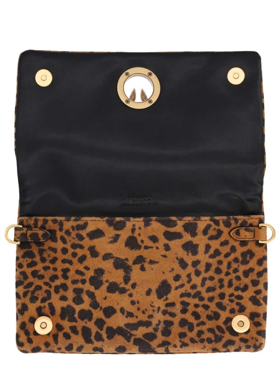 Pinko Animal-Print Polyamide Clutch — Multicolor, view 3