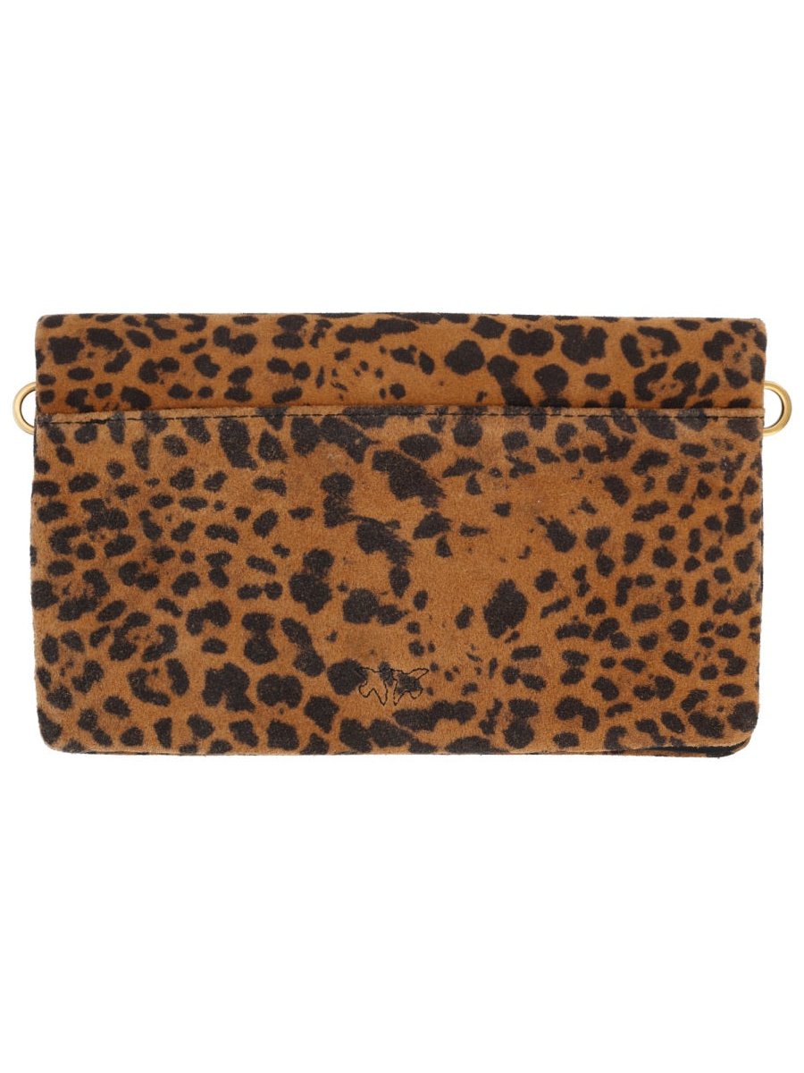 Pinko Animal-Print Polyamide Clutch — Multicolor, view 5