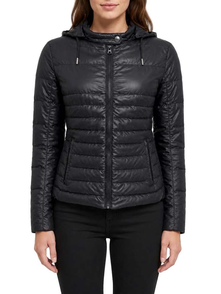 Pinko Accorto Down Jacket — Black, view 2