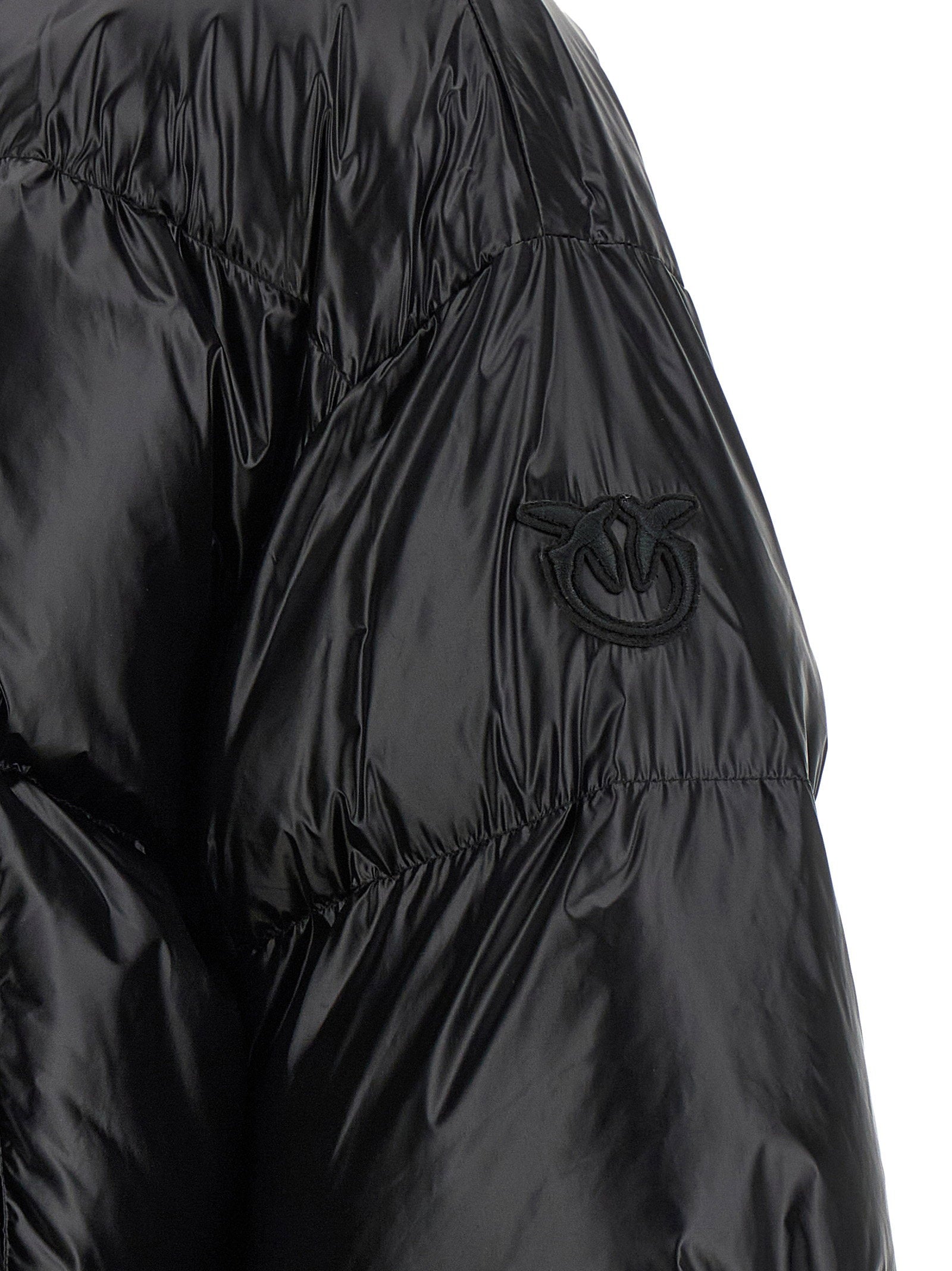 Pinko Impasto Down Jacket — Black, view 5