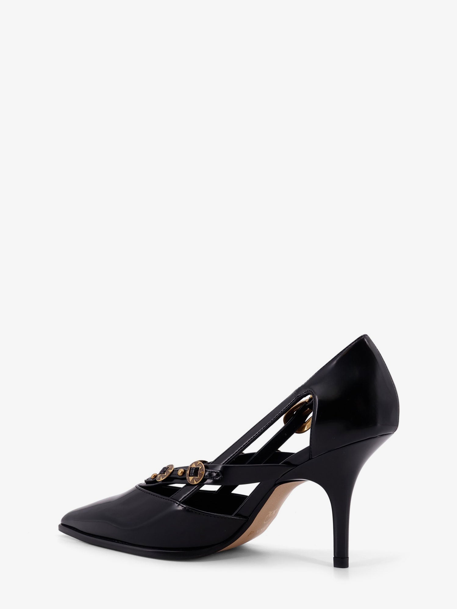 Pinko Adjustable Strap Pointed-Toe Heel — Black, view 3
