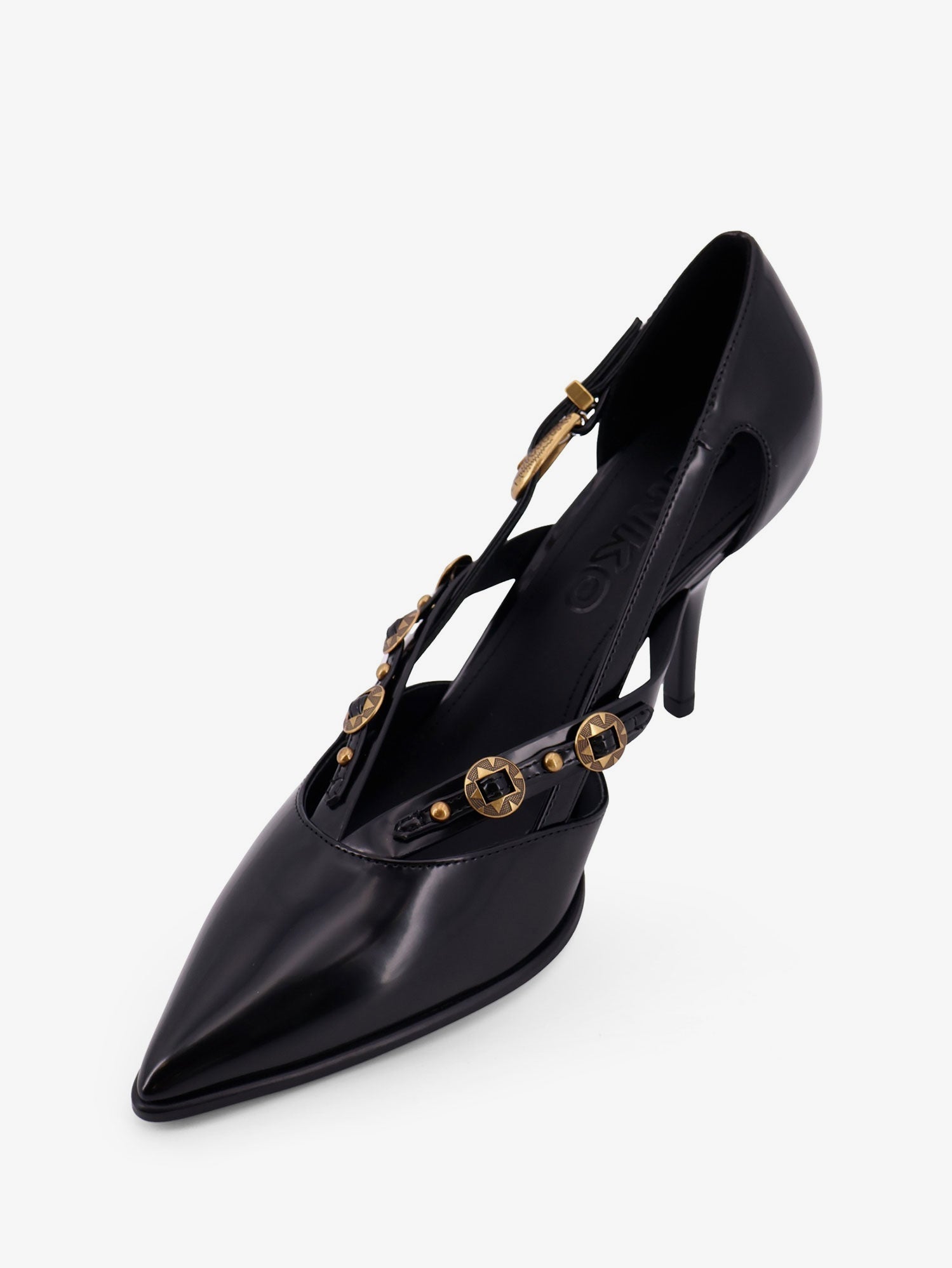 Pinko Adjustable Strap Pointed-Toe Heel — Black, view 4