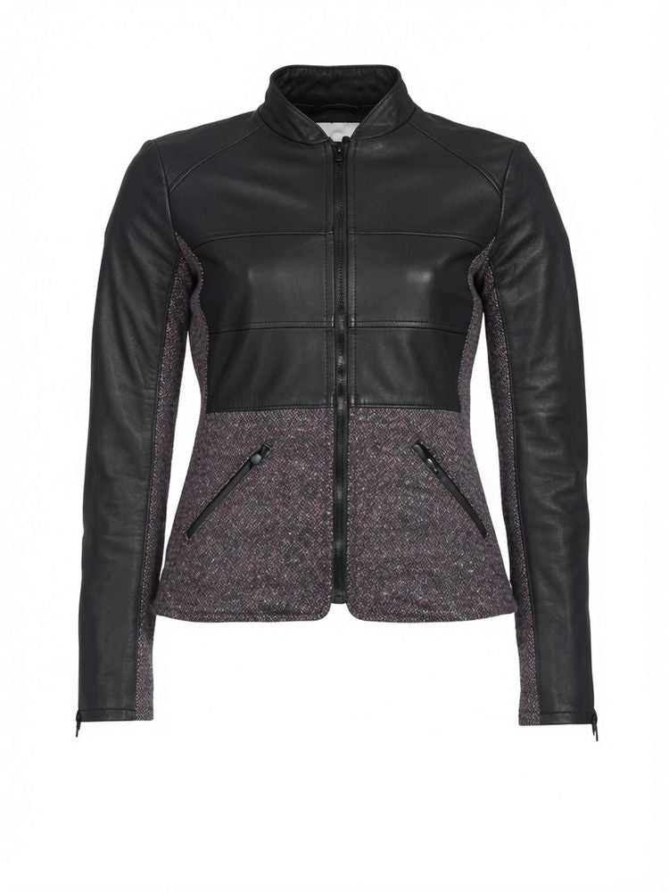 Pinko Mixed-Material Jacket — Black by Pinko