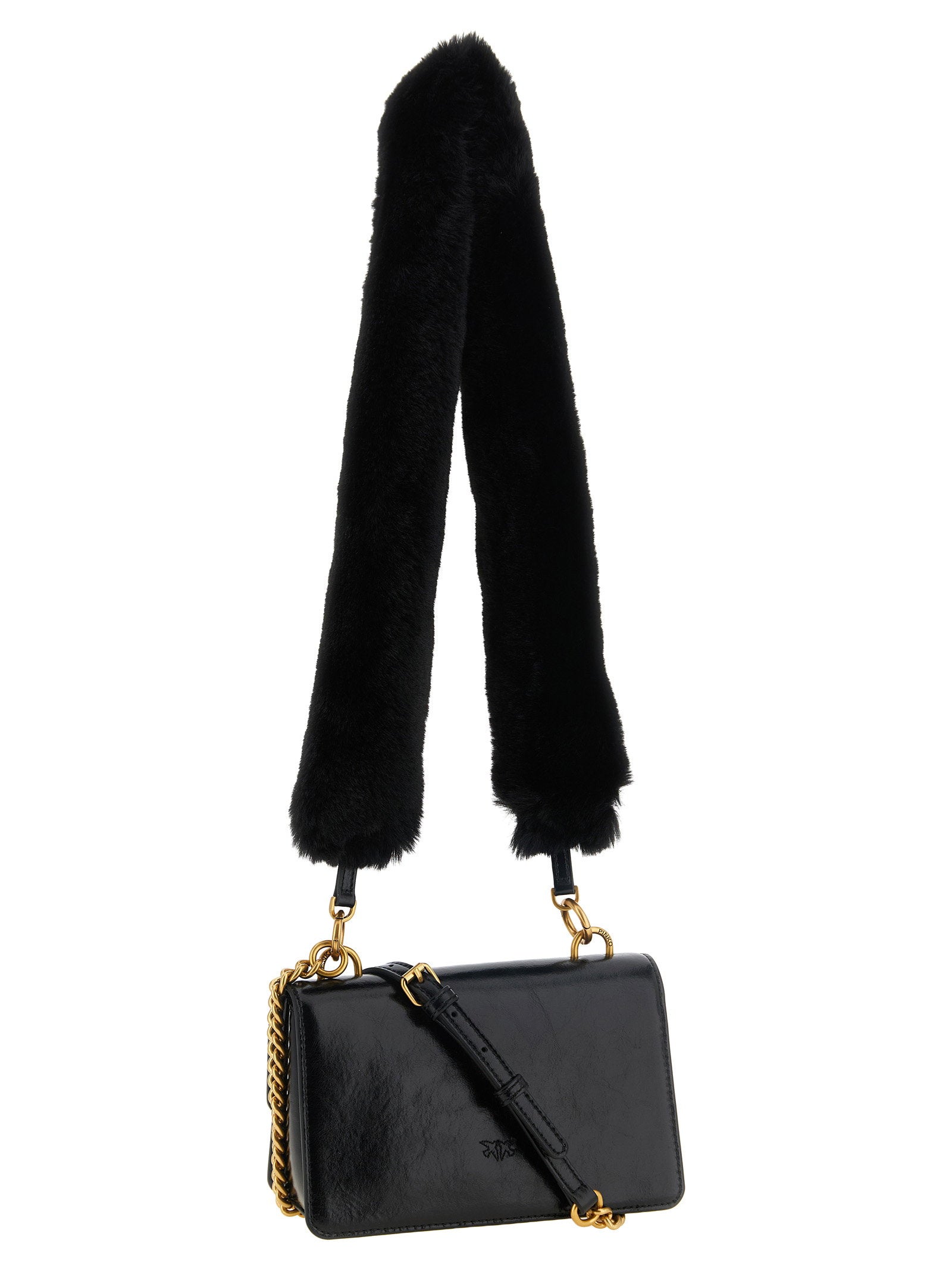 Pinko Love One Mini Shoulder Bag — Black, view 2