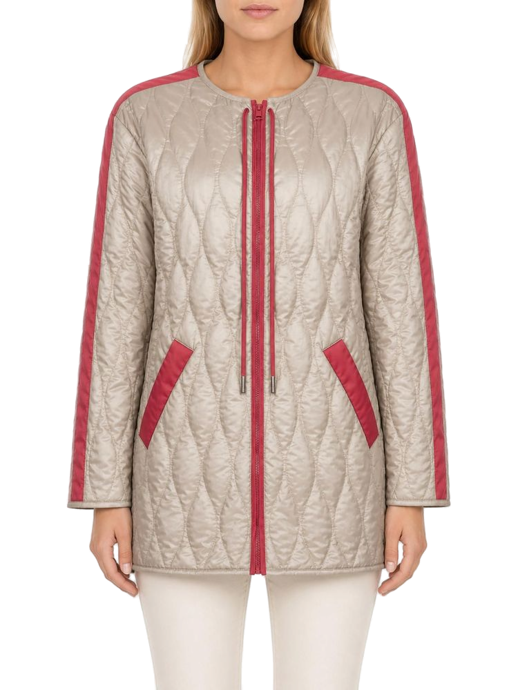 Pinko Immortal Quilted Jacket — Beige, view 2