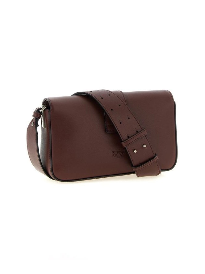 Pinko Leather Shoulder Bag — Bordeaux, view 2