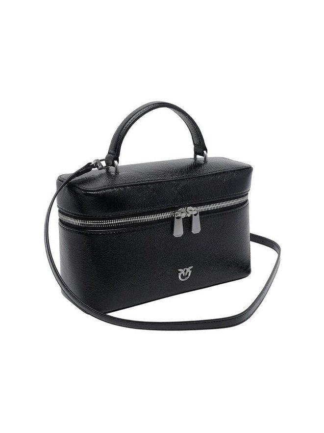 Pinko Calfskin Leather Top Handle Bag — Black, view 2