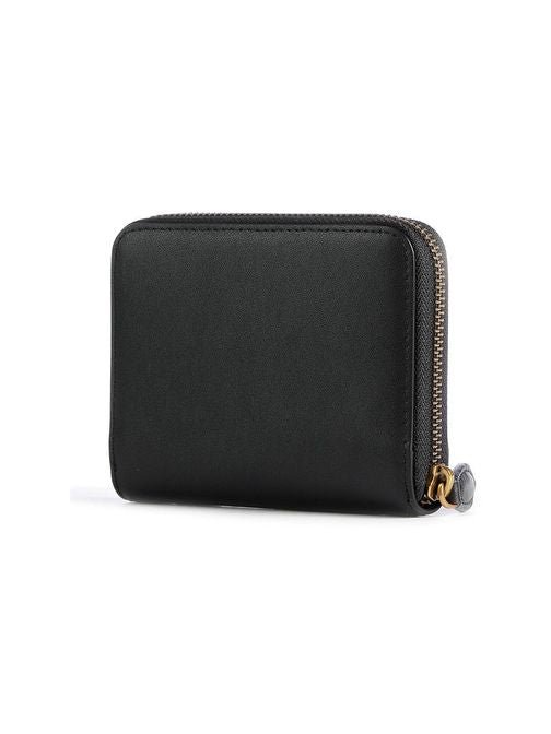 Pinko Sheep Leather Zip Around Wallet — Black, view 2
