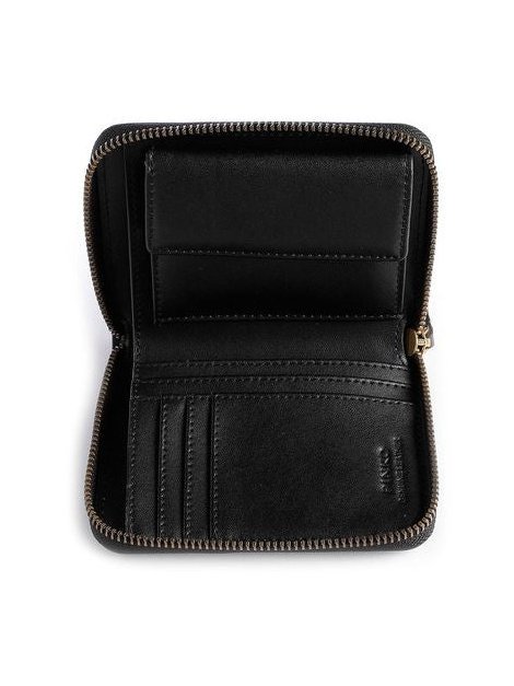 Pinko Sheep Leather Zip Around Wallet — Black, view 3