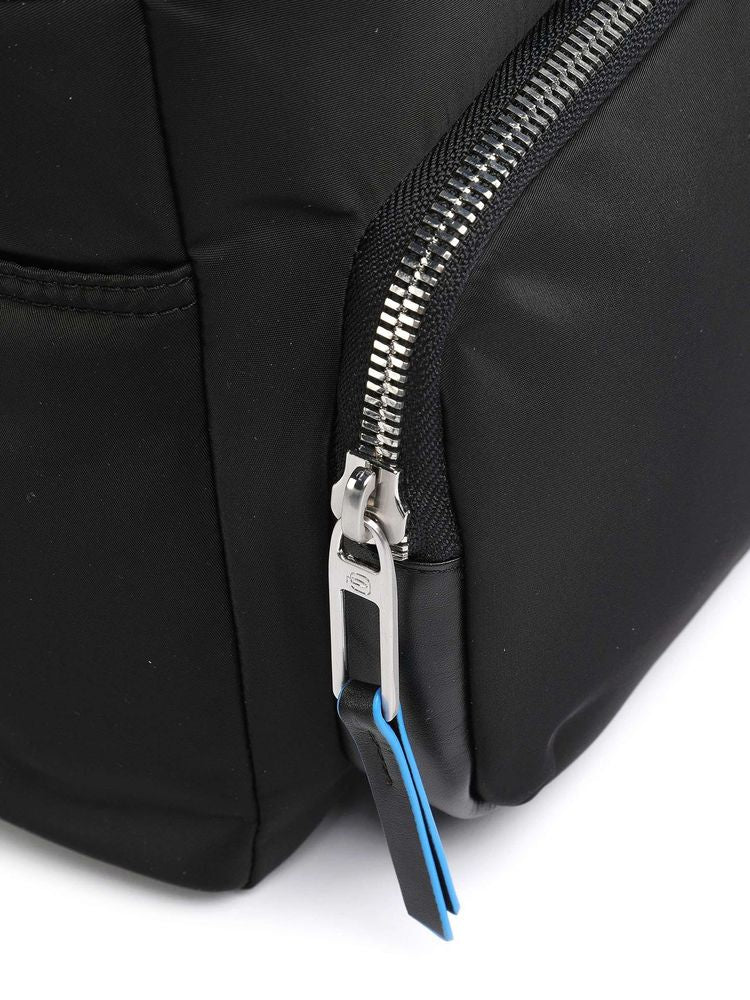 Piquadro Quilted Recycled Nylon Backpack — Black, view 2