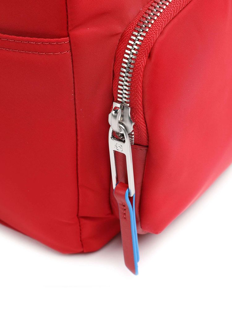 Piquadro Recycled Nylon Backpack — Red by Piquadro