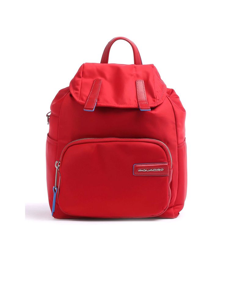 Piquadro Recycled Nylon Backpack — Red, view 4