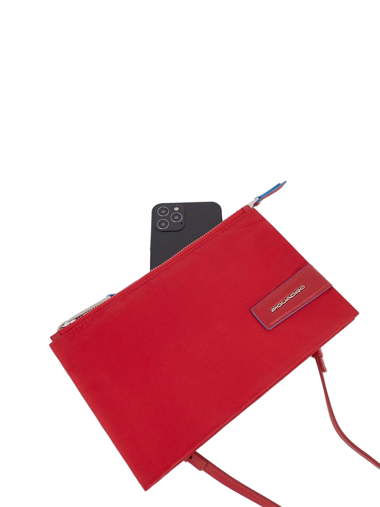 Piquadro Recycled Nylon Clutch — Red by Piquadro