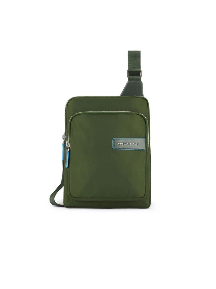 Piquadro Recycled Nylon Crossbody Bag — Green by Piquadro