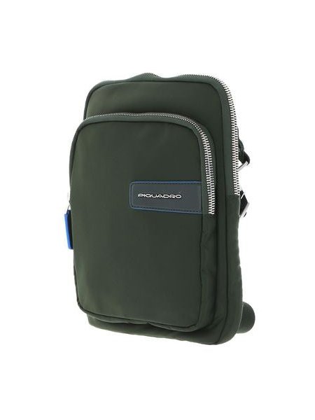 Piquadro Recycled Nylon Crossbody Bag — Green, view 3
