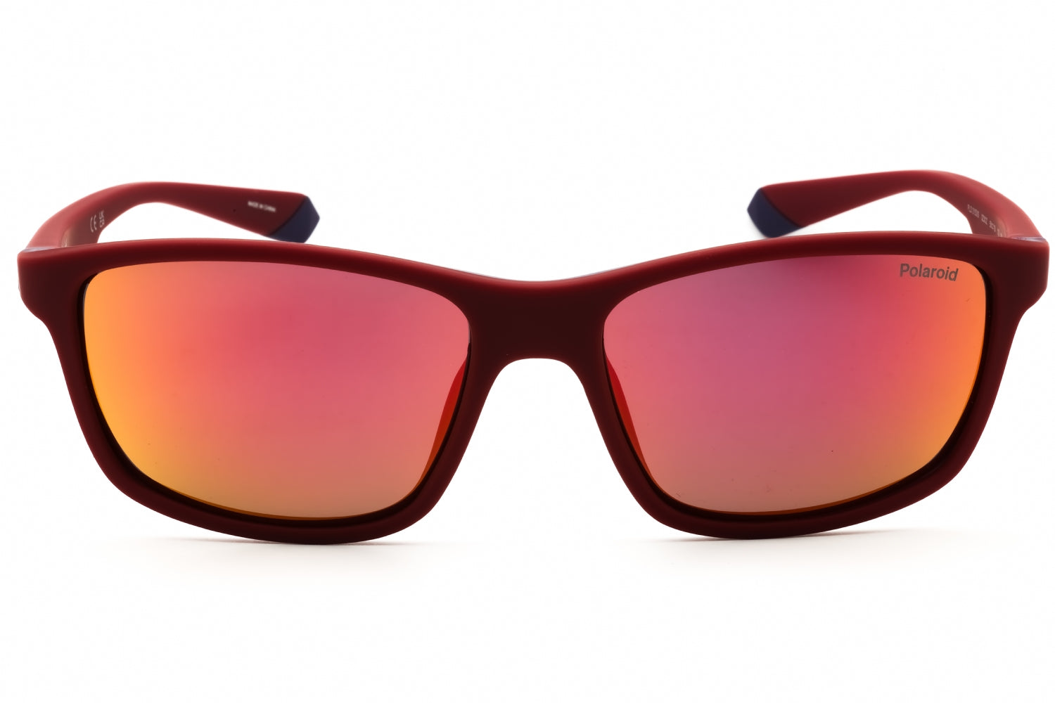 Polaroid Core PLD2153S Polarized Rectangular Sunglasses — Red, view 2