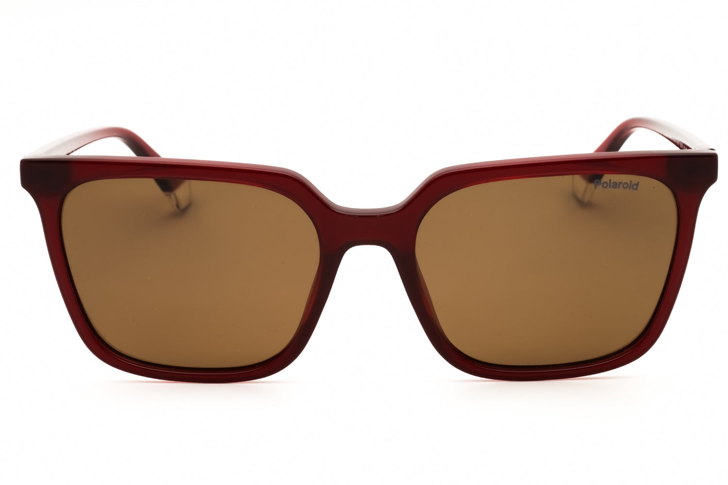 Polaroid Core PLD4163S Polarized Rectangular Sunglasses — Burgundy, view 2